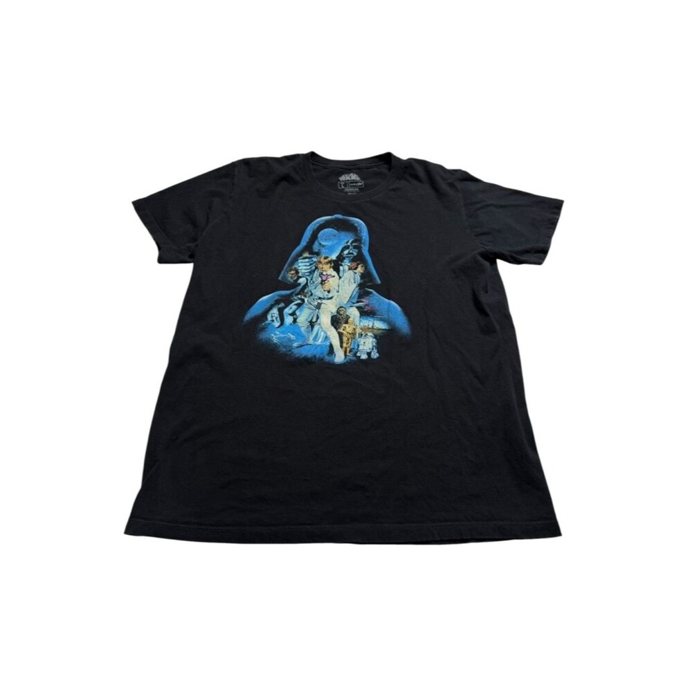 Star Wars Darth Vader Silhouette Tee Shirt A New Hope Skywalker Solo Leia FLAW L